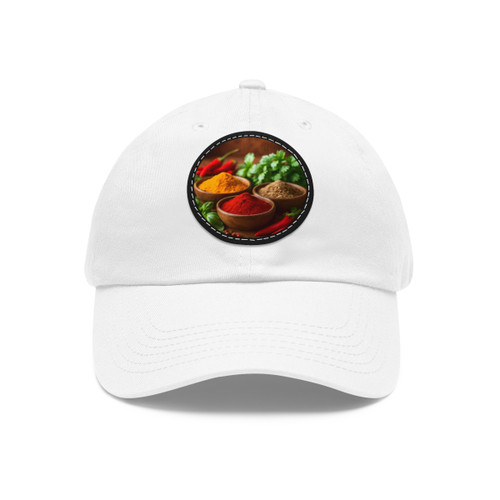 Savory Spice Symphony - Dad Hat with Leather Patch (Round)