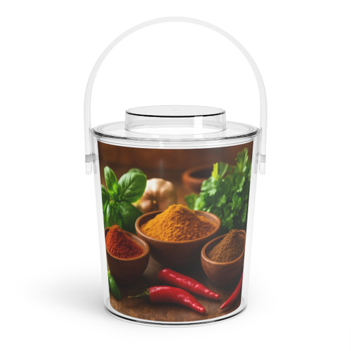 Savory Spice Symphony - Ice Bucket with Tongs