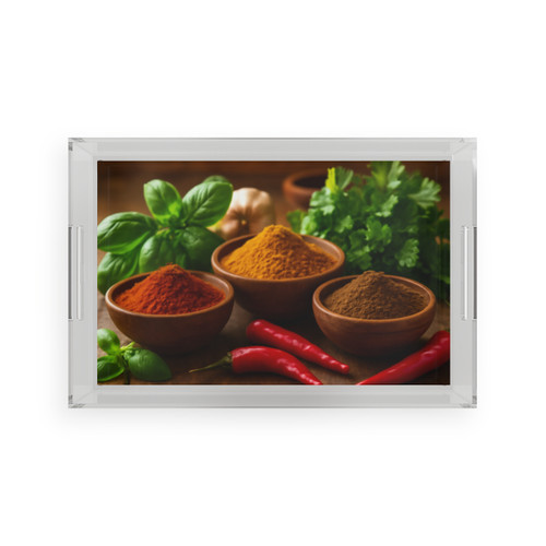 Savory Spice Symphony - Acrylic Serving Tray