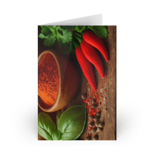 Savory Spice Symphony -  Greeting Cards (1 or 10-pcs)
