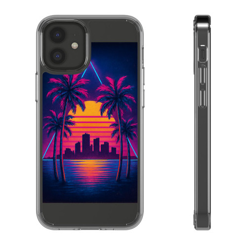 Neon Miami Nights - Clear Cases