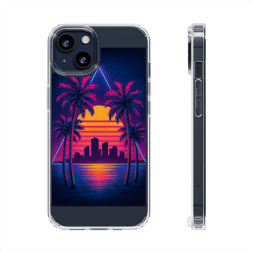 Neon Miami Nights - Clear Impact-Resistant Cases