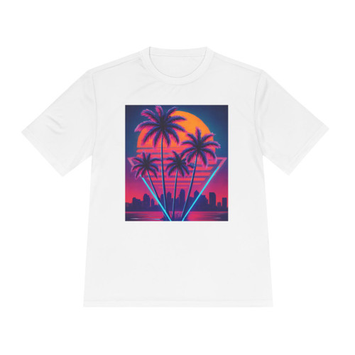 Neon Miami Nights - Unisex Moisture Wicking Tee