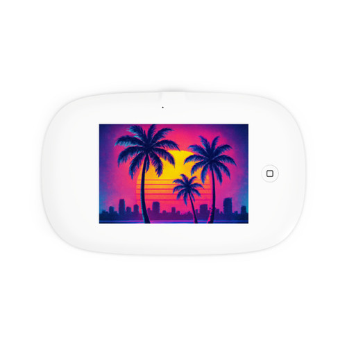 Neon Miami Nights - UV Phone Sanitizer and Wireless Charging Pad