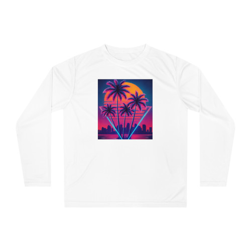 Neon Miami Nights - Unisex Performance Long Sleeve Shirt