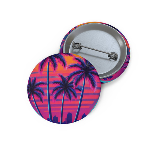 Neon Miami Nights - Custom Pin Buttons