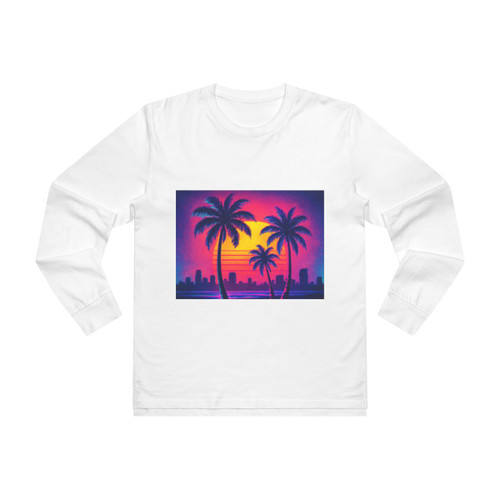 Neon Miami Nights - Men’s Base Longsleeve Tee 