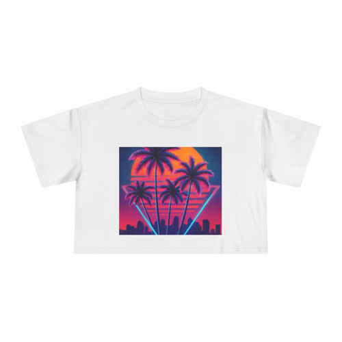 Neon Miami Nights - Women's Crop Tee
