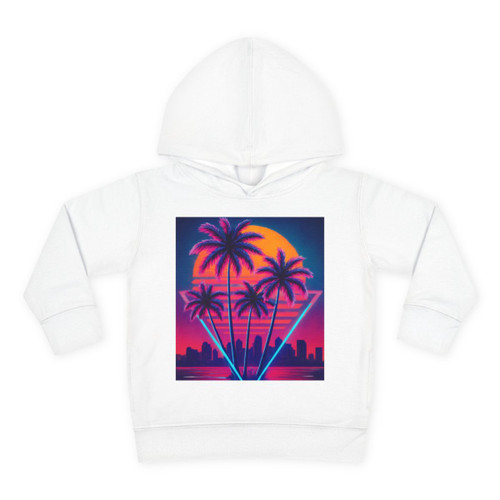 Neon Miami Nights - Toddler Pullover Fleece Hoodie