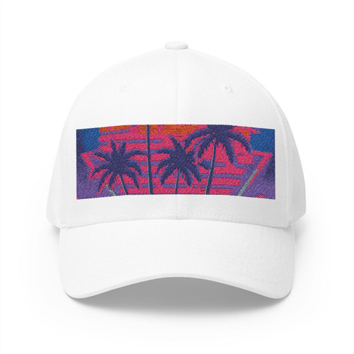 Neon Miami Nights - Closed-Back Structured Cap (Embroidery)