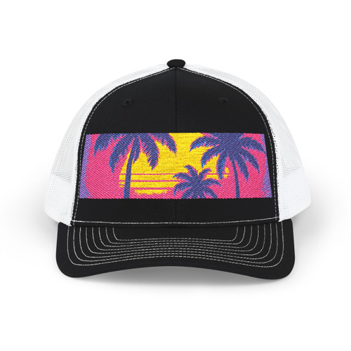 Neon Miami Nights - Snapback Trucker Cap (Embroidery)