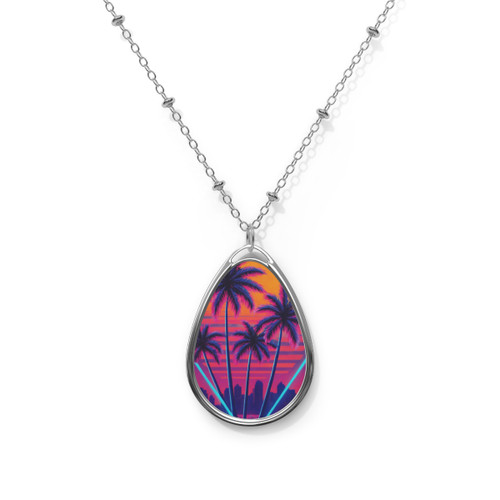 Neon Miami Nights - Oval Necklace