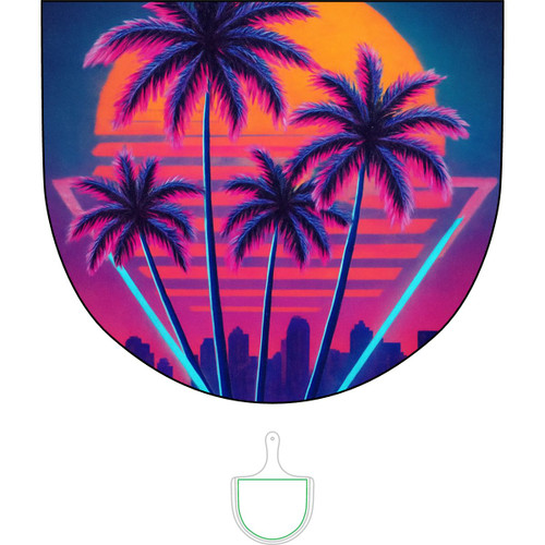 Neon Miami Nights - Bamboo Pizza Board (Engraving)