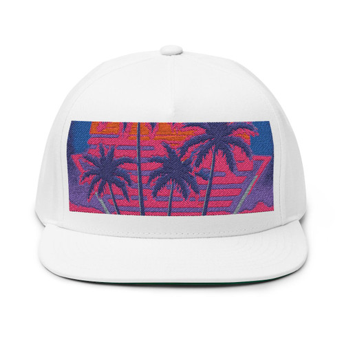 Neon Miami Nights - Flat Bill Cap (Embroidery)