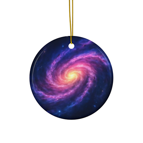 Galactic Whirlwind Dance - Decorative Ceramic Ornaments, Double-Sided (1pc, 3pcs, 5pcs, 10pcs)