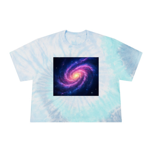 Galactic Whirlwind Dance - Women's Tie-Dye Crop Tee