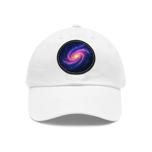 Galactic Whirlwind Dance - Dad Hat with Leather Patch (Round)