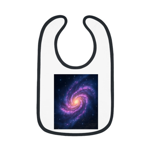 Galactic Whirlwind Dance - Baby Contrast Trim Jersey Bib