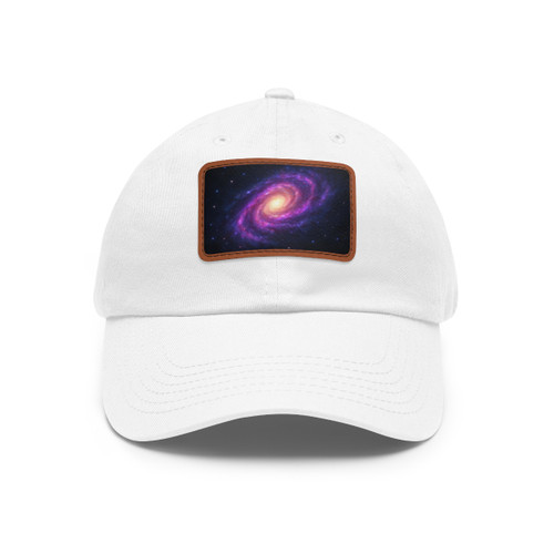 Galactic Whirlwind Dance - Dad Hat with Leather Patch (Rectangle)