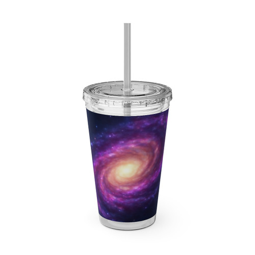 Galactic Whirlwind Dance - Sunsplash Tumbler with Straw, 16oz