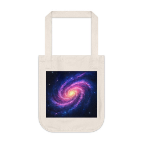 Galactic Whirlwind Dance - Organic Canvas Tote Bag