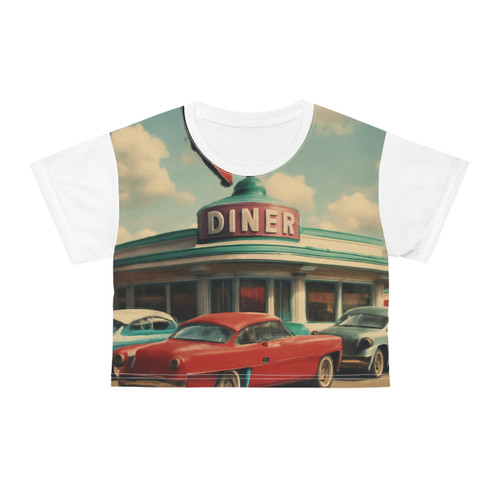Classic Roadside Americana - Crop Tee (AOP)