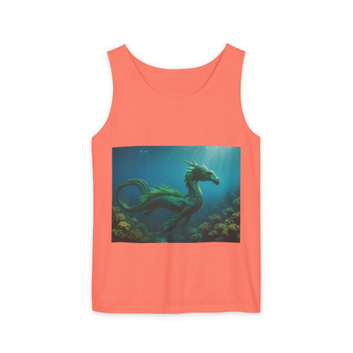 Emerald Depths Wyrm - Unisex Garment-Dyed Tank Top