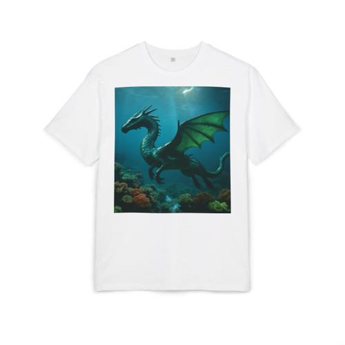 Emerald Depths Wyrm - Unisex Heavy Oversize Tee