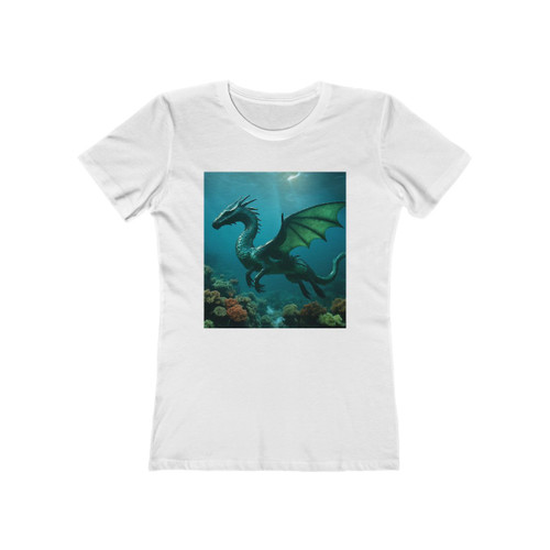 Emerald Depths Wyrm - The Boyfriend Tee for Women