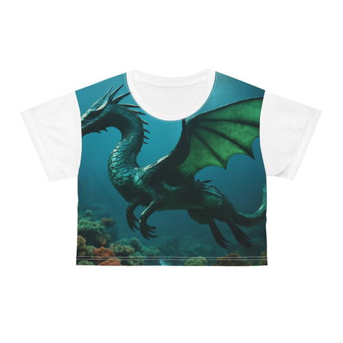 Emerald Depths Wyrm - Crop Tee (AOP)