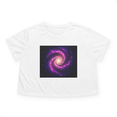 Galactic Harmony - Women's Flowy Cropped Tee