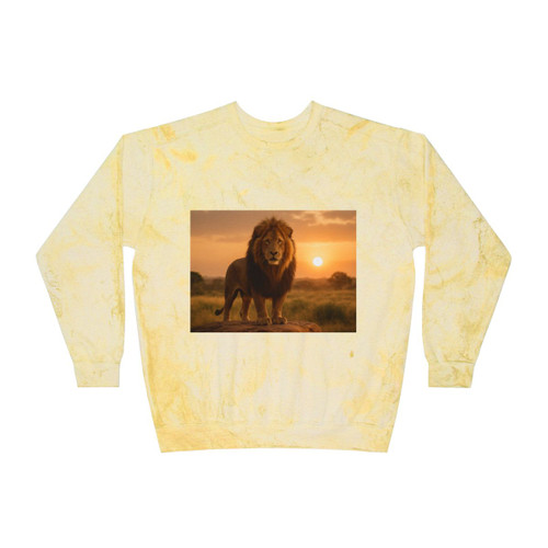 Majestic Lion Spirit - Unisex Color Blast Crewneck Sweatshirt