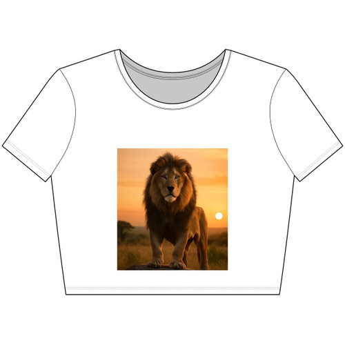 Majestic Lion Spirit - Women’s Poly-Cotton Crop Tee