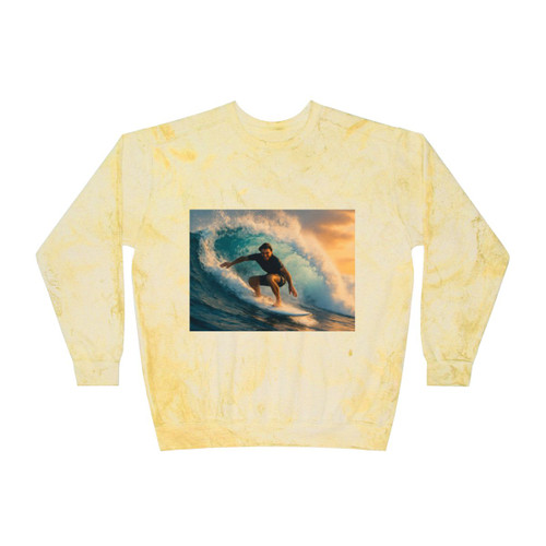 Dynamic Surf Rider - Unisex Color Blast Crewneck Sweatshirt