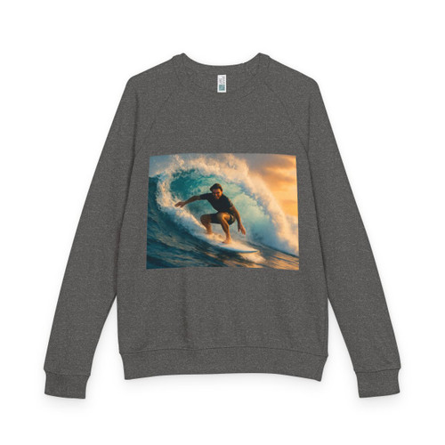 Dynamic Surf Rider - Unisex French Terry Raglan Crewneck