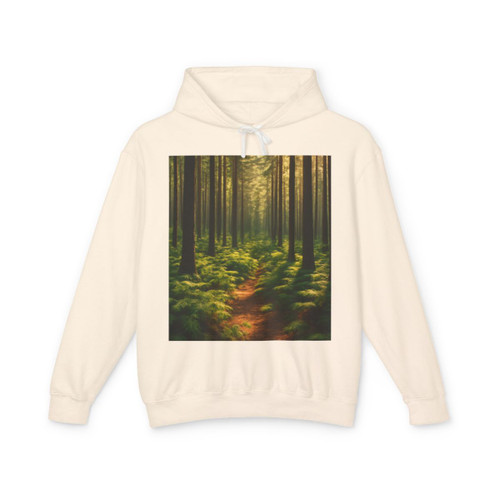 Whispering Forest Pines - Unisex Lightweight Hooded Sweatshirt