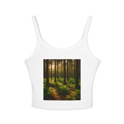 Whispering Forest Pines - Women's Spaghetti Strap Tank Top