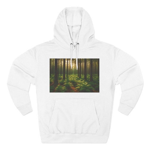 Whispering Forest Pines - Three-Panel Fleece Hoodie