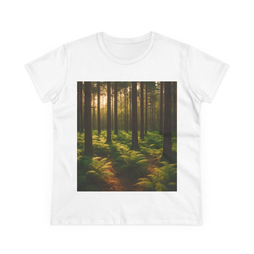 Whispering Forest Pines - Women's Midweight Cotton Tee