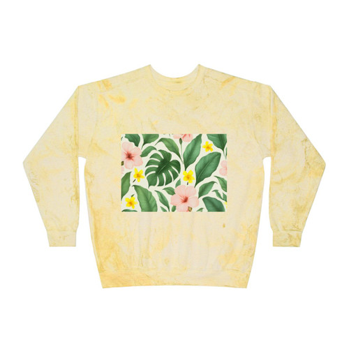 Botanical Bliss Retreat - Unisex Color Blast Crewneck Sweatshirt