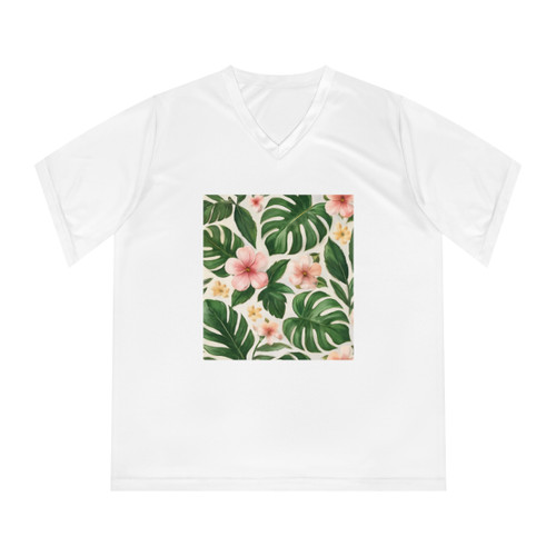 Botanical Bliss Retreat - Women's Performance V-Neck T-Shirt