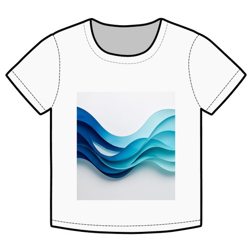 Fractal Wave Harmony - Organic Rib Baby Tee Fractal Wave Harmony - Organic Rib Baby Tee