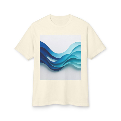 Fractal Wave Harmony - Unisex Garment-Dyed Heavyweight Cotton Tee