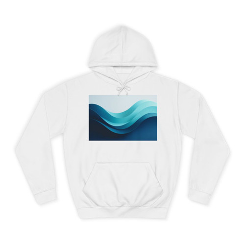 Fractal Wave Harmony - Unisex College Hoodie