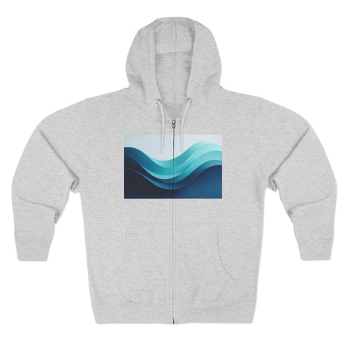 Fractal Wave Harmony - Unisex Zip Hoodie Fractal Wave Harmony - Unisex Zip Hoodie
