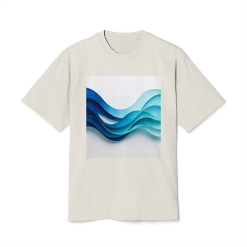Fractal Wave Harmony - Unisex Heavy Faded Tee