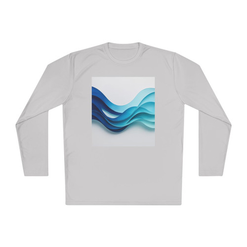 Fractal Wave Harmony - Unisex Lightweight Long Sleeve Tee Fractal Wave Harmony - Unisex Lightweight Long Sleeve Tee