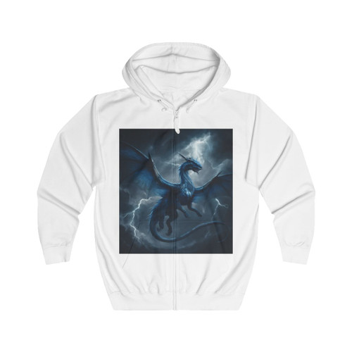 Ethereal Storm Dragon - Unisex Full Zip Hoodie