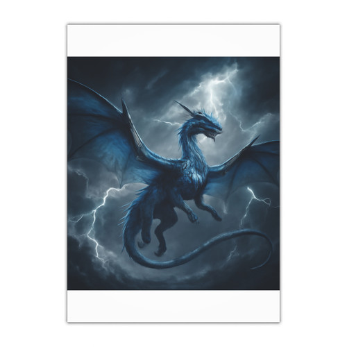 Ethereal Storm Dragon - Gift Wrapping Paper Sheets, 1pc