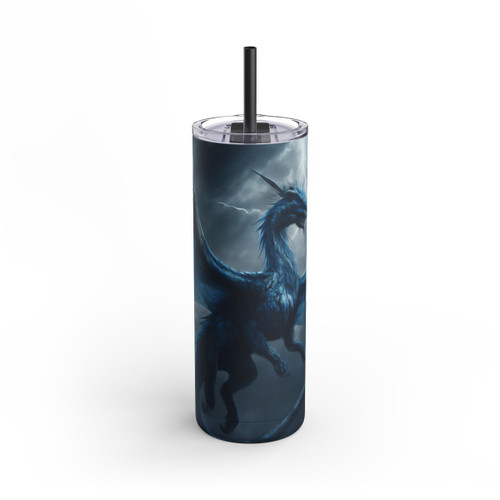 Ethereal Storm Dragon - Maars Maker Skinny Matte Tumbler, 20oz